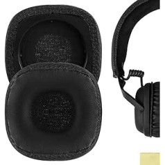 Geekria QuickFit Protein Leather rezerves ausu spilventiņi Marshall Major III vadu, Major III Bluetooth bezvadu, MID ANC austiņu ausu spilventiņi, austiņu ausu kausu remonta daļas (melnas)