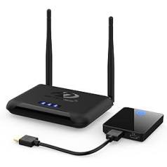 Wireless HDMI Transmitter and Receiver, Binken Wireless HDMI Extender Kit, 1080P HD HDMI without Cable, Streaming Media Video/Audio from Laptop, Camera, PS5, PC to Monitor, Projector, HDTV (813)