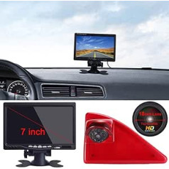 7 collu TFT LCD krāsainais displejs automašīnas monitors + 1280 x 720 pikseļu 1000TV līnijas HD nakts redzamības atpakaļskata kameras nomaiņa Opel Vauxhall Movano no 2010 / Renault Master no 2010 / Nissan NV400 no