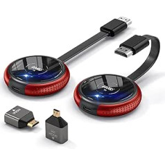 Bezvadu HDMI, DRYMOKINI HDMI bezvadu raidītājs un uztvērējs 165 ft HD bezvadu HDMI radio pārraide, 5G HDMI bezvadu pārraide multivides straumēšanai no klēpjdatora/kameras/PS5 uz