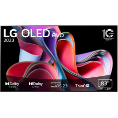 LG OLED83G39LA TV 210 cm (83 Inch) OLED evo TV (Gallery Design, Brightness Booster Max, 120 Hz) [Model Year 2023]