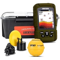 LUCKY Wireless Handheld Fish Finder Boat Wired Transducer Fish Finder Sensor Sonar Waterproof Portable Depth Gauge for Ice Fishing Sea Fishing Kayak