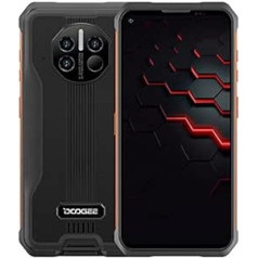 DOOGEE 5G āra viedtālrunis bez līguma V10, 8500 mAh akumulators, infrasarkanais pieres termometrs, 6,39 collu Android 11 IP68 triecienizturīgs viedtālrunis, 48 MP trīskāršā kamera, bezvadu uzlāde, 8 GB + 128 GB