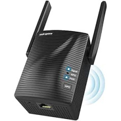 1200 Mbit/s WLAN pastiprinātājs Dual Band - Internets ar 120 m² WLAN diapazonu ligzdai | WiFi paplašinātājs ar piekļuves punktu un WPS | 2,4 un 5 GHz WiFi atkārtotājs ar LAN savienojumu