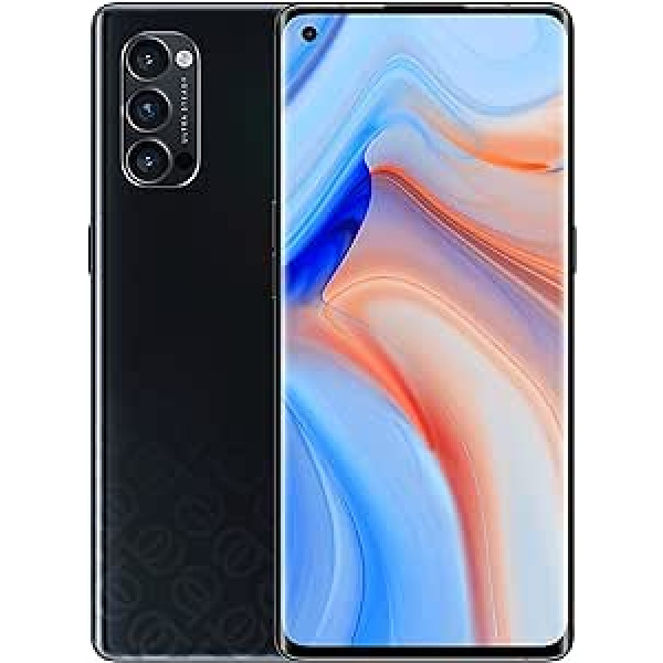 OPPO Reno4 Pro 5G viedtālrunis 12 GB+256 GB Snapdragon 765G 6,55 collu 4000 mAh 48 MP kamera, atbloķēta Android 10 ar divām SIM kartēm, melna