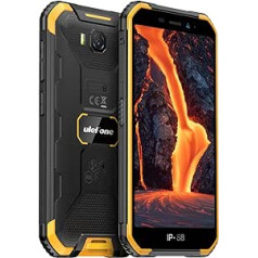 Ulefone Android 12 4G āra viedtālrunis bez līguma, Armor X6 Pro, četrkodolu 4 GB + 32 GB, 5,0 collu IP68 robusts mobilais tālrunis, divas SIM kartes, 13 MP zemūdens dubultkamera, 4000 mAh, sejas atbloķēšana, NFC FM