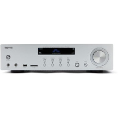 Aiwa AMU-120BT/SL Amplifier AV Receiver Bluetooth 5.0 120W USB SD Card Reader Silver