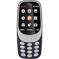 Nokia 3310 Dual SIM mobilais telefons - vācu preces (2,4 collu krāsu displejs, 2MP kamera, Bluetooth, radio, MP3 atskaņotājs) tumši zils