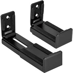 RICOO Universal Soundbar Wall Mount for Most Soundbar Manufacturers, 1 Pair (2 Pieces) Soundbar Wall Mount LH067, Speaker Wall Mount, Soundbar Holder, Boxes Wall Mount, Black