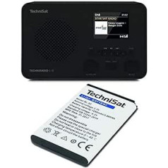 TechniSat TECHNIRADIO 6 IR - Portable Internet Radio, Black + Battery for DIGITRADIO 1, DIGITRADIO 2, TECHNIRADIO RDR