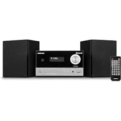 MEDION E64088 Micro Audio System Compact System (DAB+, CD Player, PLL FM Radio, Bluetooth, USB Port, Sleep Timer, MP3, LCD Display with 12/24 Hour Display)