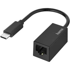 Hama 200322 tīkla adapteris USB-C vīrs uz LAN/Ethernet Female Gigabit Ethernet