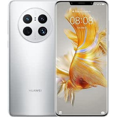 Huawei Mate 50 Pro (sudraba) 6,74 collu DS 1212 x 2616/3,19 GHz&2,75 un 2,0 GHz. 256 GB, 8 GB RAM. EMUI 13. WiFi.BT.4G.Draco-L29C