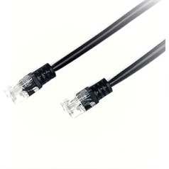 Īpaši ātrdarbīgs ADSL 2 kabeļa tālruņa paplašinājums RJ11-RJ11 3 m Cat5e BT platjoslas savienojums līdz 10 reizēm ātrāks nekā standarta tālruņa kabelis, apzeltīts savienotāji Augstākās kvalitātes RGB Networks Ltd (3 M melns)