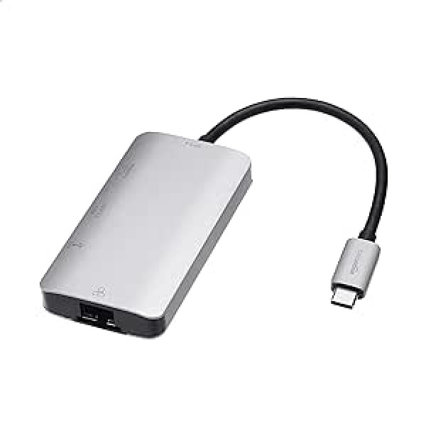 Amazon Basics 4-in-1 USB-C uz HDMI adapteris ar Ethernet portu, USB 3.0 un 100 W barošanas avotu