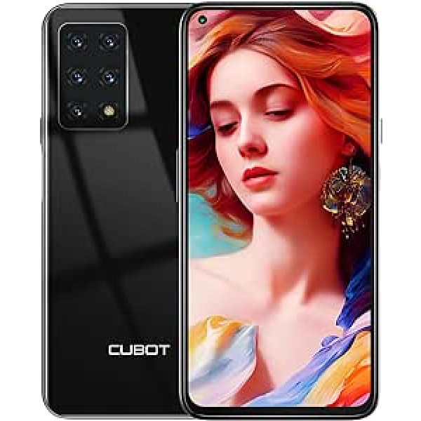 CUBOT X30P viedtālrunis, 16 GB+256 GB/1 TB Android 13 Handy 6,4 collu FHD+ displejs 4200 mAh 48 MP+32 MP kamera, 4G divkāršs SIM/Fingerabdruck/NFC/GPS/OTG-Schwarz