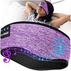 Sleep Headphones Bluetooth 5.2 Sleep Mask, Sporta Headphones Sleep Headstand Bluetooth with HD Stereo Speaker, Dāvanas vīriešiem Sieviešu sporta treniņi, skriešana, ceļojumi