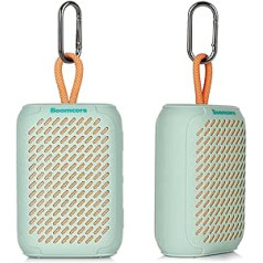 Boomcore Bluetooth Dual Speakers, Small Speakers with Real Wireless Stereo Sound Speaker Pair with Powerful Bass, IPX7 Waterproof Speaker Set for Travel, Teal Orange