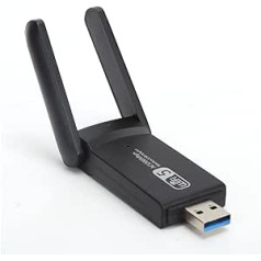 Divfrekvences bezvadu tīkla karte, USB3.0 tīkla kartes adapteris, RTL8812BU mikroshēma, 802.11a/b/g/n/ac, WiFi adapteris datoru klēpjdatoriem, Plug and Play