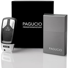 PAGUCIO® Premium Keyless Go Protection automašīnas atslēgu kārba — augstas kvalitātes alumīnija futrālis automašīnu atslēgām ar 100% Keyless Go pretaizdzīšanas aizsardzību (Pro, Space Grey)