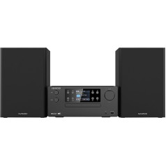 Mikro Hi-Fi sistēma KENWOOD M-925DAB-B ar DAB+, CD, USB, Bluetooth, 2 x 50 vatu RMS un TFT displeju, pusnakts melns