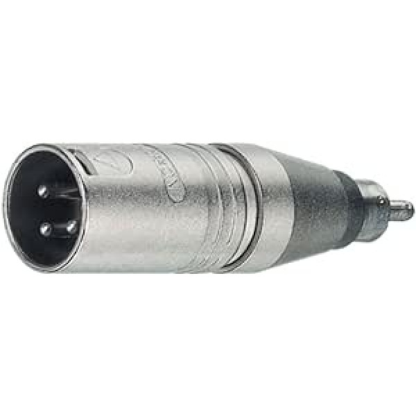 Neutrik ntr-na2mpmm — Adapter für Kabel (XLR, RCA, männlich/männlich, Silber, Metall, IEC 268–12)