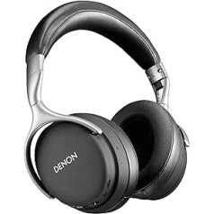 Denon AH-GC30 bezvadu austiņas uz ausīm ar trokšņu slāpēšanu (ANC), Bluetooth, augstas izšķirtspējas, mikrofons, 20 stundu akumulatora darbības laiks, melns