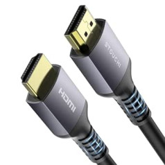 Stouchi HDMI 2.1 Cable 8K 6 m, Ultra HD 48 Gbit/s High Speed 8K60hz 4K120hz 144Hz 165Hz RTX 3080 DSC eARC Dynamic HDR10 4:4:4 HDCP 2.2 & 2.3 Dolby, Compatible with TV/PS5/Xbox Series X