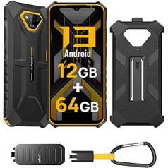 Ulefone Armor X13 Outdoor mobilais tālrunis 12G + 64GB ROM/SD-256GB Android 13 Outdoor viedtālrunis bez līguma 6320mAh kamera 50MP + 24MP + 8MP Dual SIM IP68 viedtālrunis 2024 NFC Orange