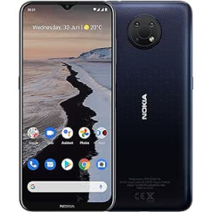 Nokia G10 viedtālrunis skandināvu dizains, divas SIM kartes, RAM 3 GB, ROM 32 GB, akumulatora darbības laiks līdz 3 dienām, uzlabots 6,5 collu displejs, trīskārša kamera ar AI režīmiem, Android 11 — nakts