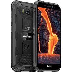 Ulefone Android 12 4G āra viedtālrunis bez līguma, Armor X6 Pro, četrkodolu 4 GB + 32 GB, 5,0 collu IP68 robusts mobilais tālrunis, divas SIM kartes, 13 MP zemūdens dubultkamera, 4000 mAh, sejas atbloķēšana, NFC FM