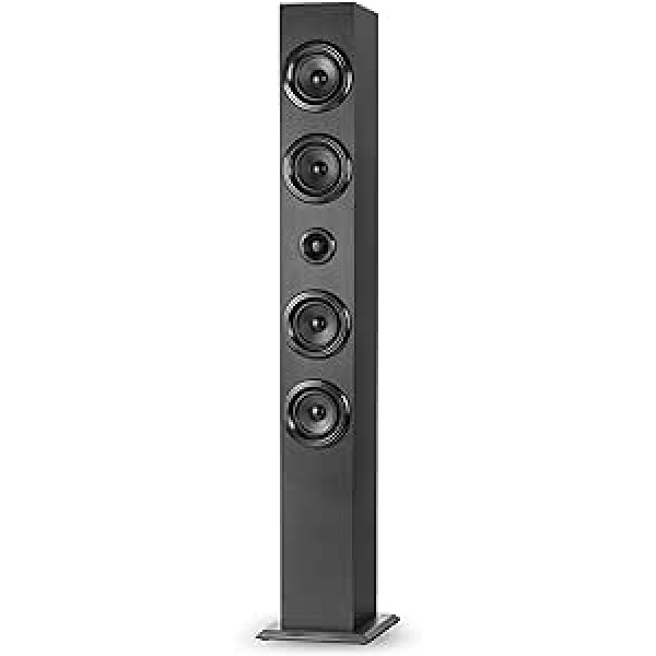 Elbe TW-402-BT Multifunktions-Sound-Turm mit Bluetooth, FM / SD / USB, 40 W, Schwarz