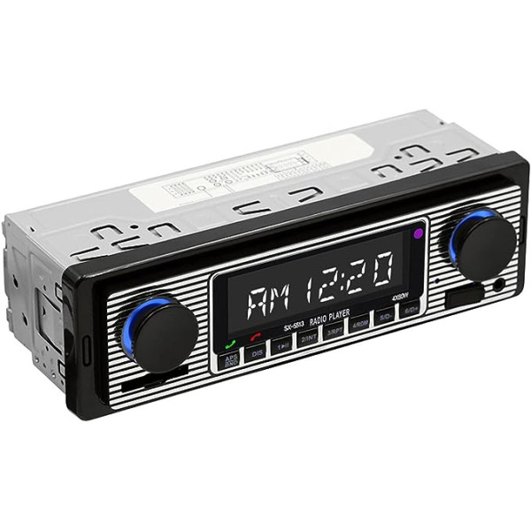 Yolispa automašīnas radio Bluetooth automašīnas radio ar USB/SD/AUX pieslēgvietu, 4 x 60 W automašīnas audio FM radio, digitālais MP3 atskaņotājs, brīvroku funkcija ar tālvadības pulti