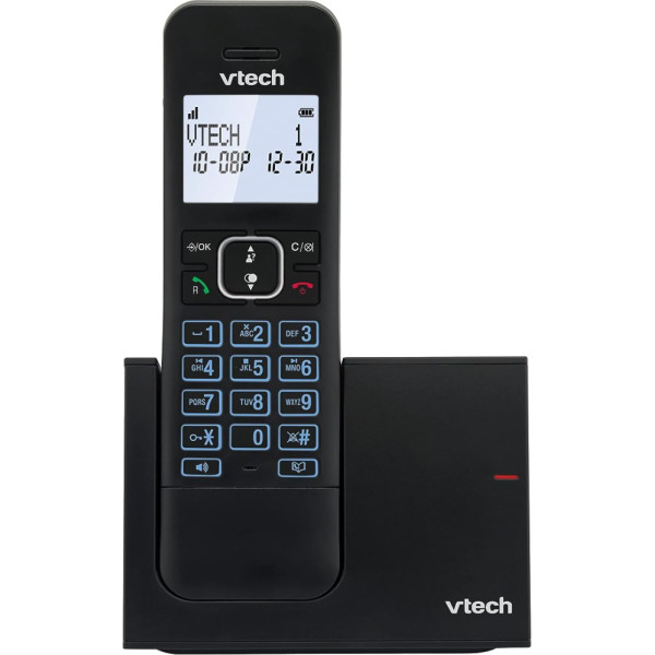 VTech LS1050 DECT Cordless Phone with Digital Answering Machine, Innovative Charging Station, Call Blocker, Caller ID/Call Function, Hands-Free Calling, Backlit Display