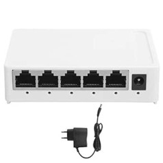 5 portu Gigabitu Ethernet slēdzis Pārnēsājams Ethernet sadalītāja slēdzis tīkla adapteris RJ4510 / 100 / 1000 mbps piemērots maziem un vidējiem birojiem un mājas tīkliem