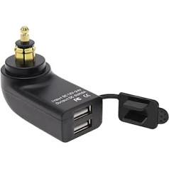 Motocikla dubultā USB lādētāja nomaiņa, kas ir saderīga ar BMW F800GS F650GS F700GS R1200GS R1200RT USB lādētāja ligzda 2.4A DC 12V-24V