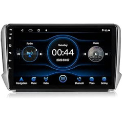 LEXXSON Android 10.1 Car Radio priekš Peugeot 208/2008 2012-2018 | 10 collu AM FM RDS radio GPS WiFi Bluetooth EQ iestatījums dalīta ekrāna stūres vadības spoguļa saite Canbus 2G + 32G