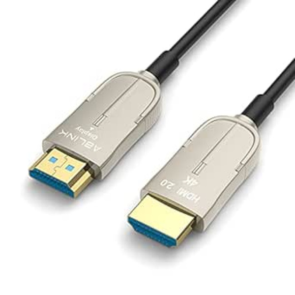 Optisko šķiedru HDMI kabelis 10M 4K HDMI 2.0 4K@60Hz un 18Gbps Pro Series Atbalsta HDR10 ARC HDCP2.2 Saderīgs ar PS4, Xbox, klēpjdatoru, Apple TV, QLED, Roku, projektoru, CL3 Rated