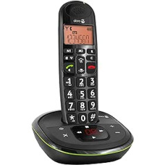 Doro PhoneEasy 105wr Seniorentelefon, Schnurloses DECT-Telefon mit Anrufbeantworter, große Tasten, lauter Rufton, Freisprechfunktion, großes Display,schwarz