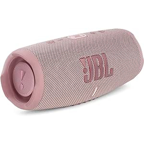 JBL Charge 5 Bluetooth skaļrunis — ūdensizturīgs, pārnēsājams Boombox ar iebūvētu barošanas bloku un stereo skaņu — ar vienu akumulatora uzlādi līdz pat 20 stundām bezvadu mūzikas baudīšanas