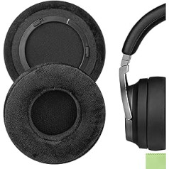 Geekria Comfort Velour Replacement Ausu spilventiņi Corsair Virtuoso RGB, Virtuoso RGB Wireless SE, Virtuoso RGB Wireless XT Headphones Ausu spilventiņi, Austiņu ausu spilventiņi, Ausu uzgaļu remonts (melni)