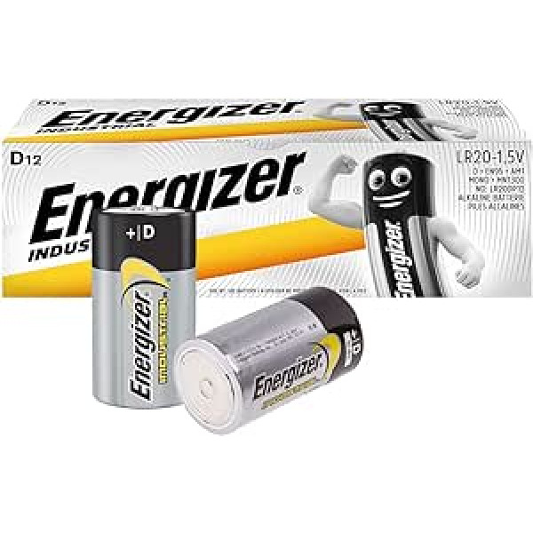 ENERGIZER PILAS INDUSTRIALES Industrial LR20 (D) DP12 BR E300716801 Grau