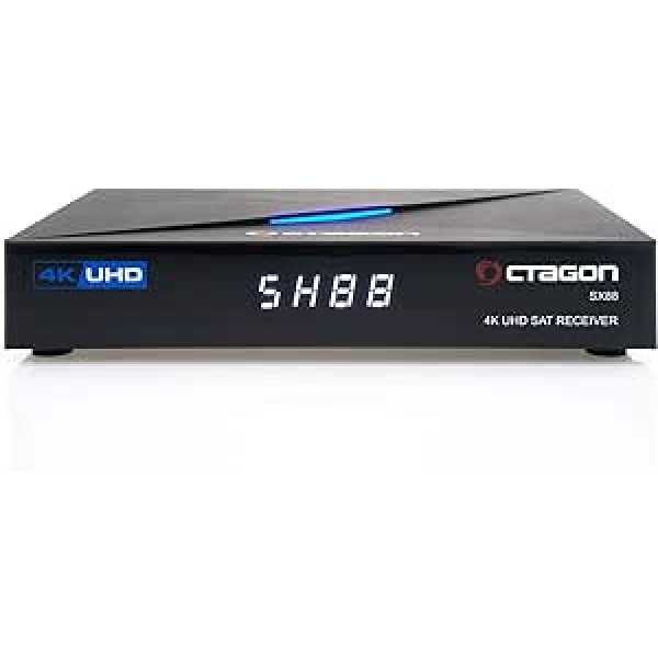 Octagon SX88 4K UHD S2+IP Receiver H.265 1GB RAM 4GB Flash Stalker Multistream Black