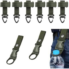 Strapazierfähige Aufbewahrungsgurte, 6 Stück Bergsteigerschnallenriemen mit 2 Stück Flaschenbefestigungsschnallen, Outdoor-Kletterwerkzeuge für Kabel, Drähte, Seile, Schläuche, Garage, Werkstatt