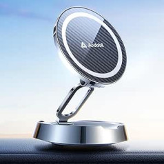 andobil automašīnas mobilā tālruņa turētājs MagSafe automašīnas stiprinājumam [2023. gada jaunais dizains] automašīnas stiprinājums iPhone 15/14/13/12 Pro Max Plus piederumi, 360° pagriežams magnētiskais automašīnas mobilā tālruņa tu