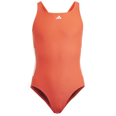 Adidas Cut 3 Stripes Suit meiteņu peldkostīms IQ3971 / 164 cm / oranžs