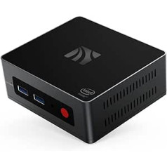 KUYIA Mini PC darbina J4125 četrkodolu mini galddators mājas biroja biznesa spēlēm 8GB DDR4/128GB M.2 SATA SSD atbalsts 4K@30Hz Dual HDMI/WiFi 5/USB3.0/HDD paplašinājums