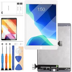 Screen Replacement for iPad Pro 9.7 2016 A1673 A1674 A1675 LCD Display Touch Screen Assembly Tablet Windscreen & LCD Screen Repair with Free Tool Kit + Tempered Glass (White)