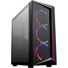 Cooler Master CMP 510 — ARGB datora korpuss, 3 x 120 mm iepriekš uzstādīti ventilatori, rūdīta stikla sānu panelis