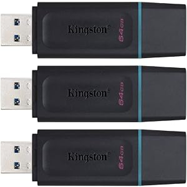 Kingston DataTraveler Exodia 64GB DTX/64GB Flash Drive (Pack of 3)